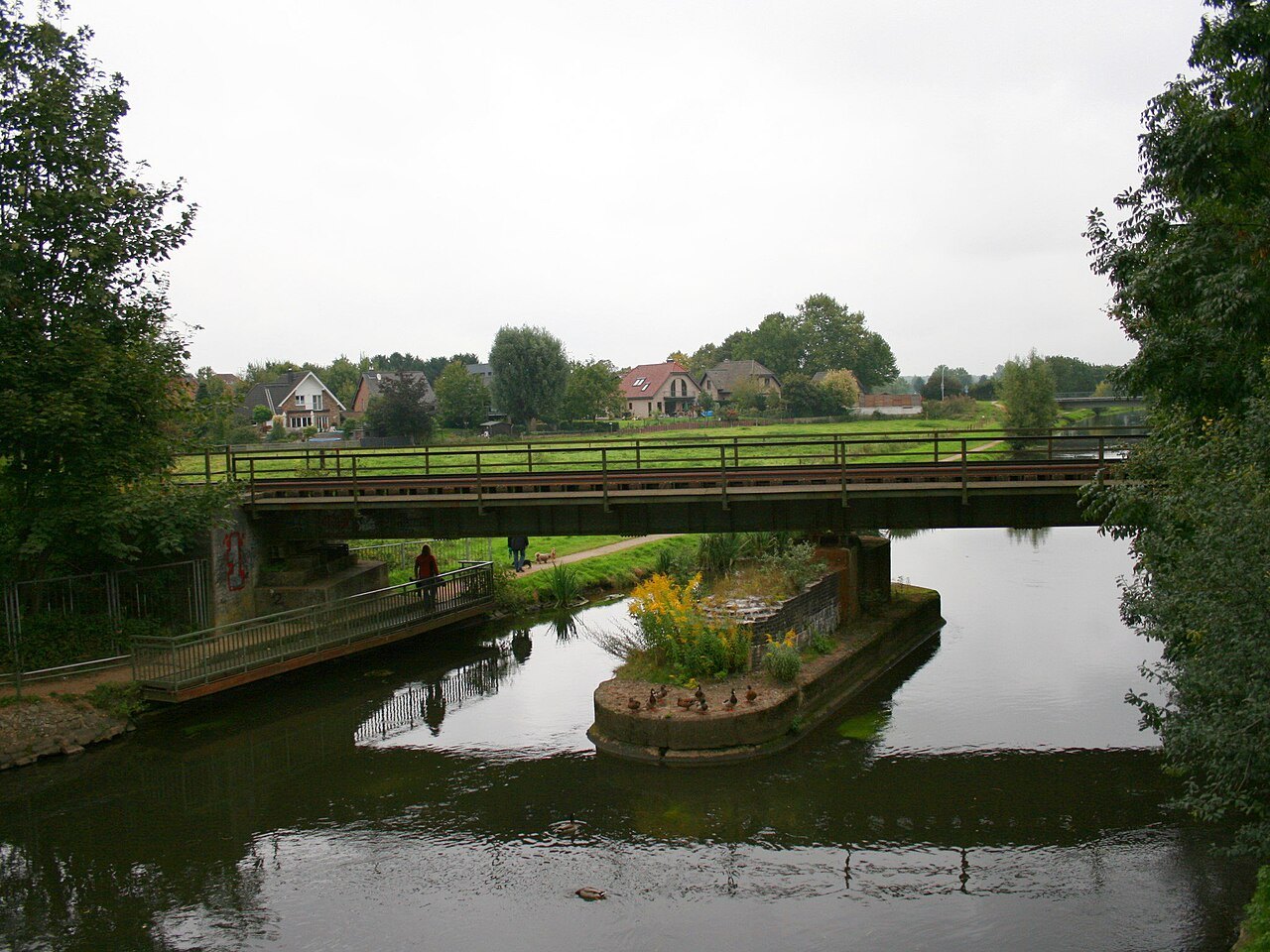 A bridge across the Niers in Goch.
