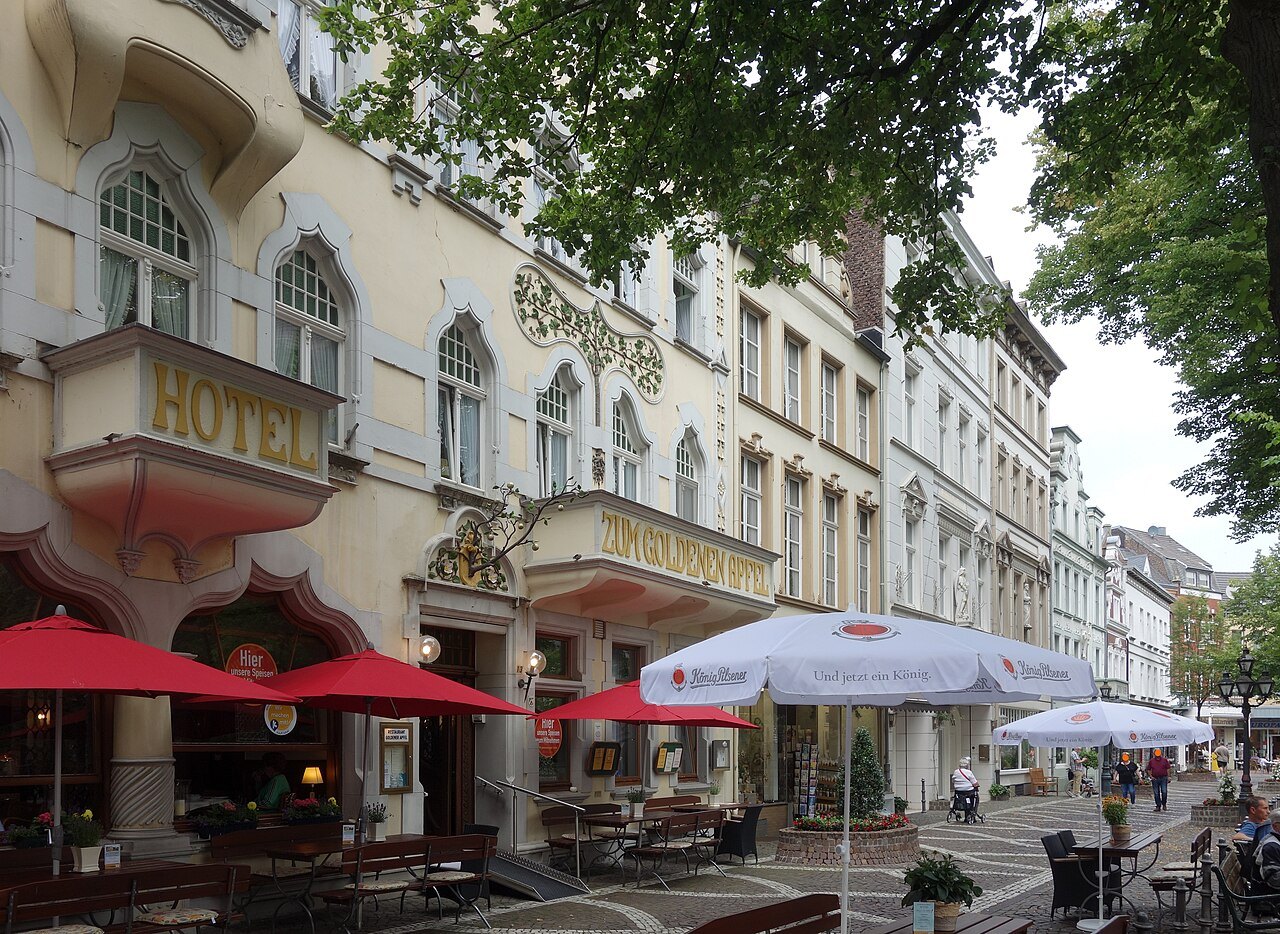 Buildings on Kapellenplatz in Kevelaer.