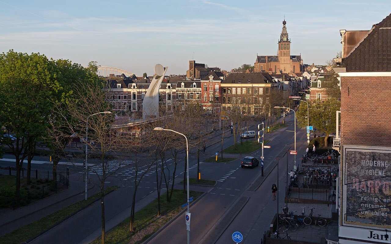 Nijmegen’s skyline with the Stevenskerk tower.